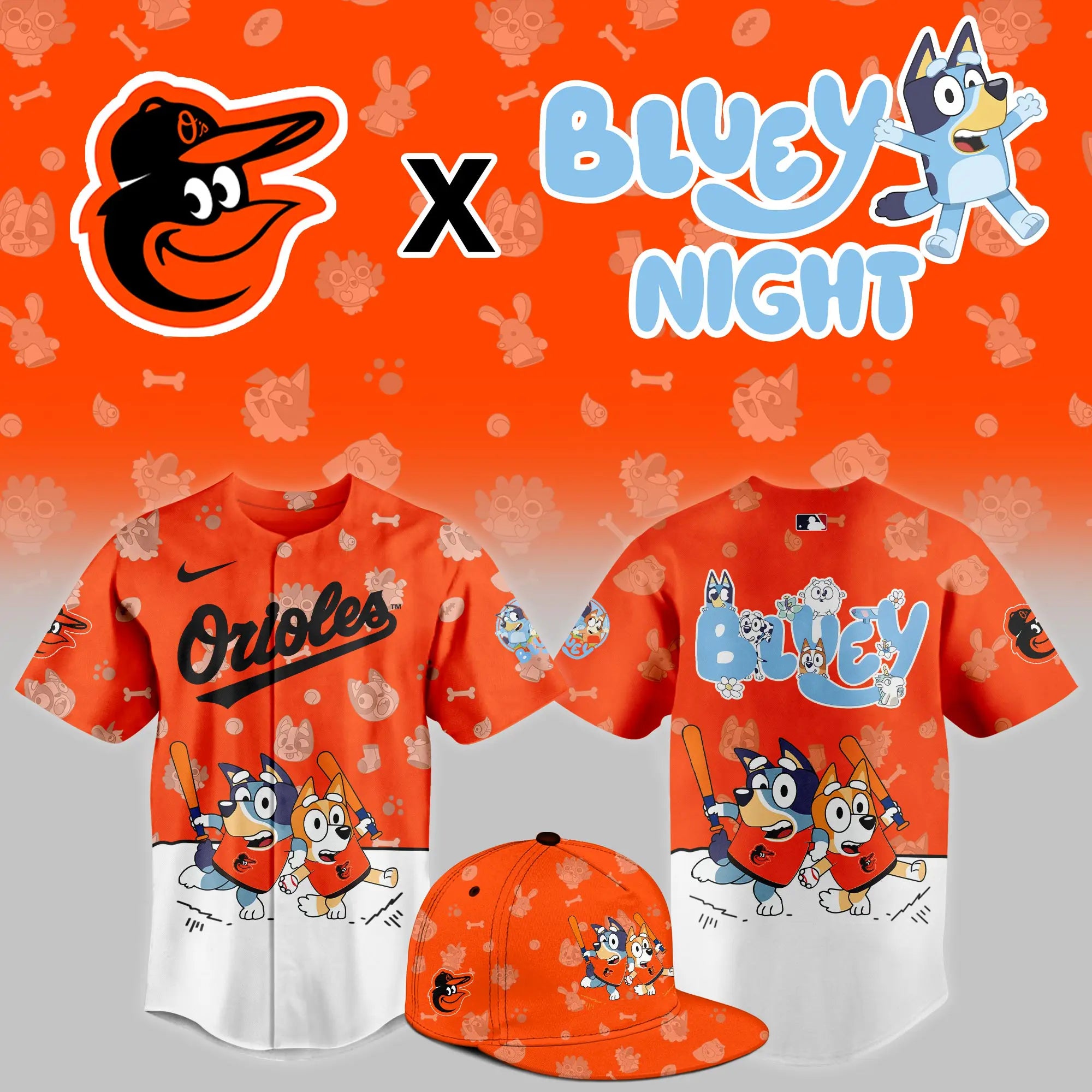 Baltimore Orioles Bluey Night Version Special Jersey