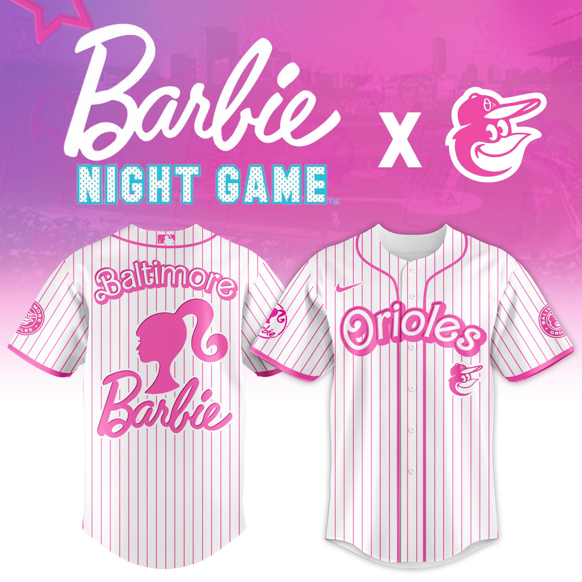 Baltimore Orioles Barbie Night Special Jersey
