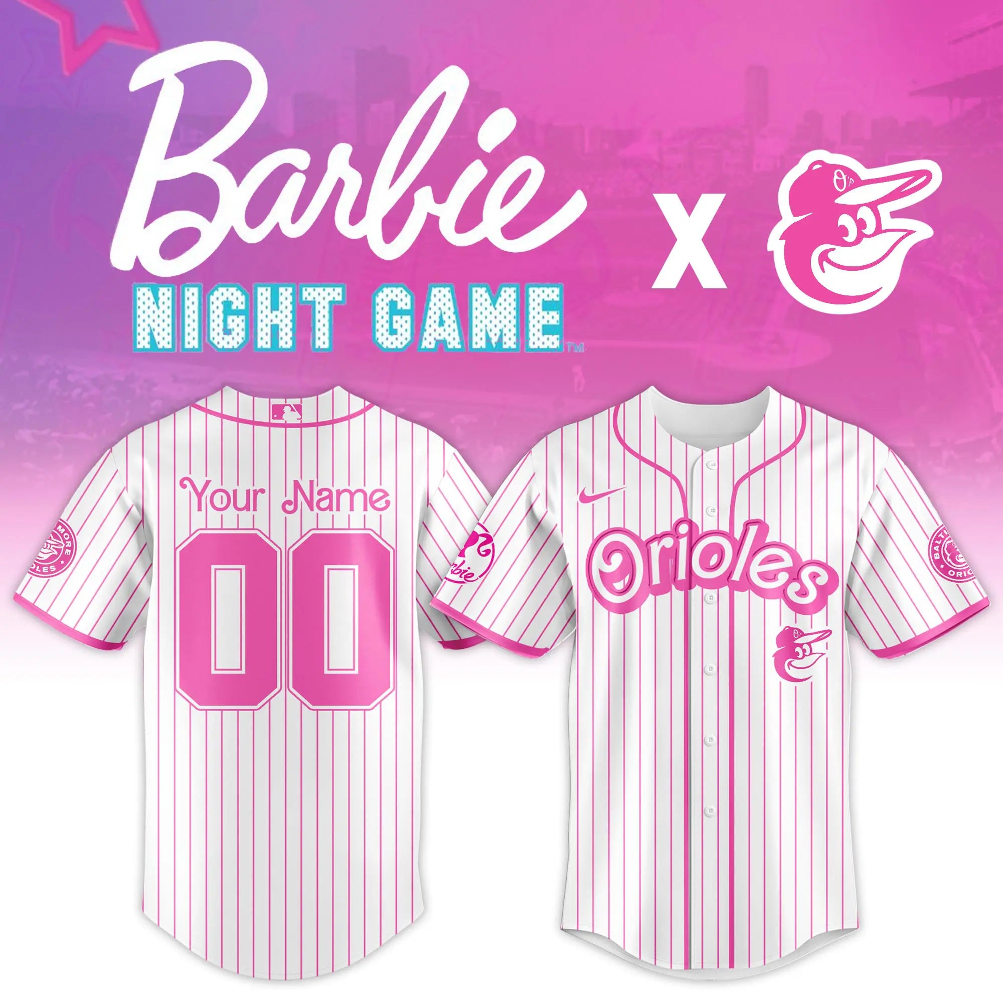 Baltimore Orioles Barbie Night Special Jersey ¨C CUSTOMIZED