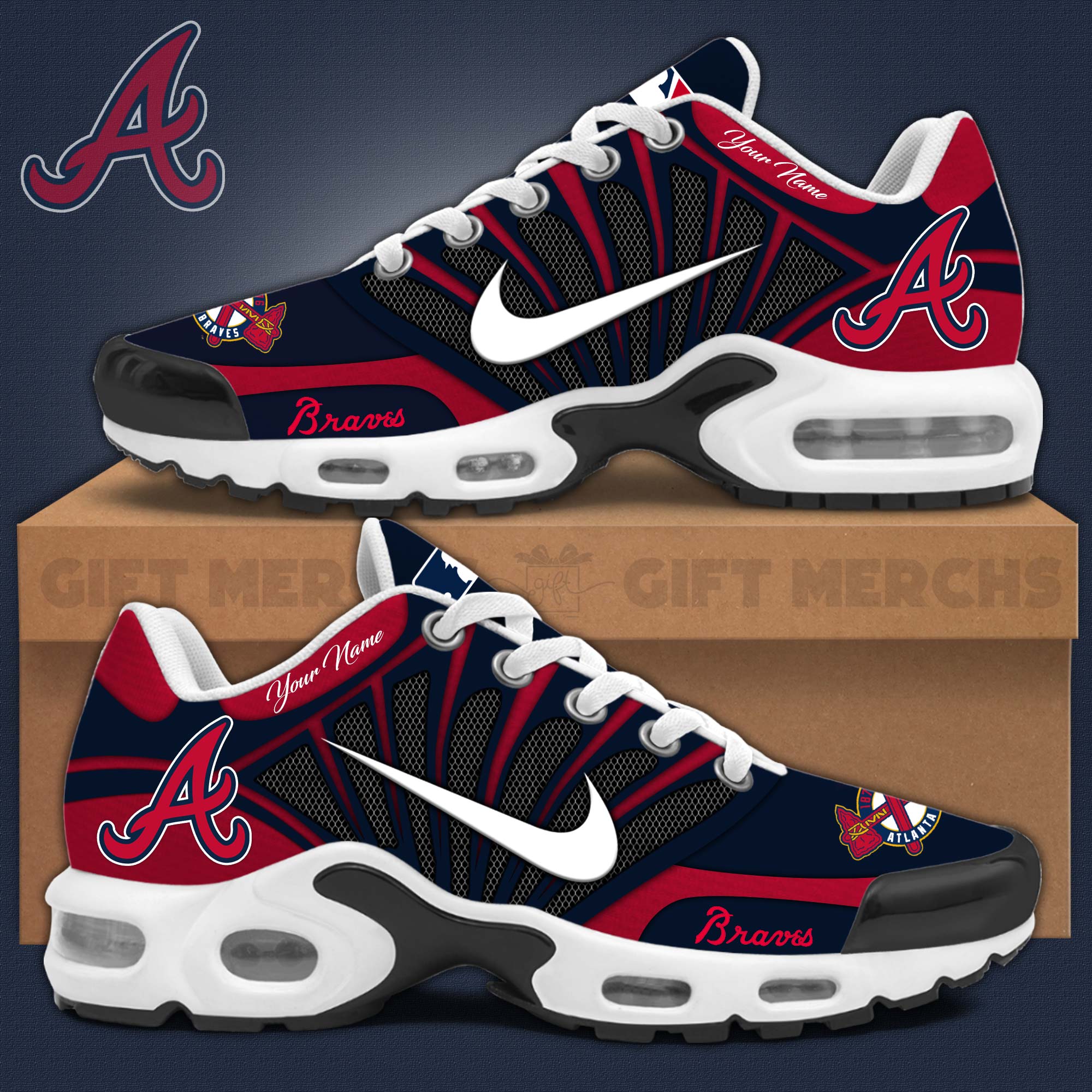 Atlanta Braves Customized Premium Sport Shoes